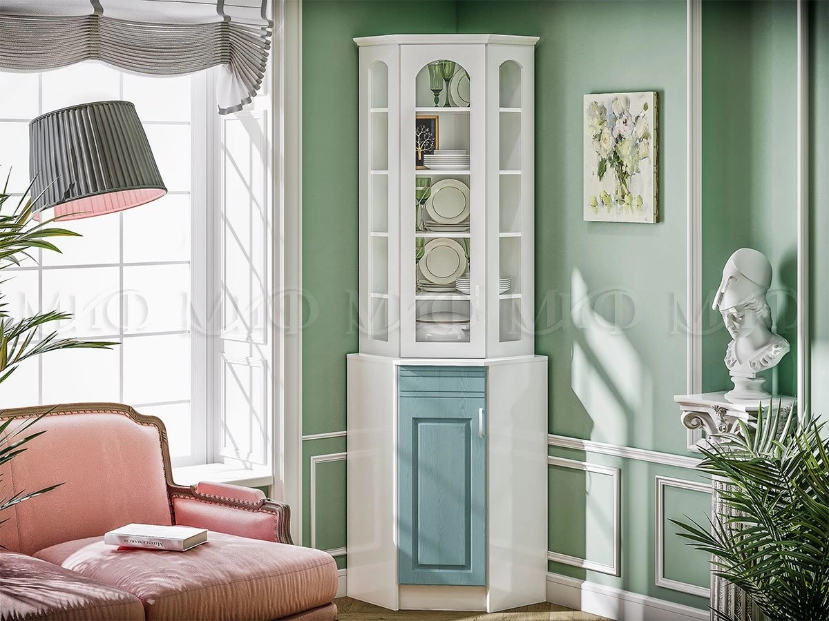 Буфет Кармен Угловой МДФ (Ш-580 x Г-580 х В-2270 мм)/Разные Цвета