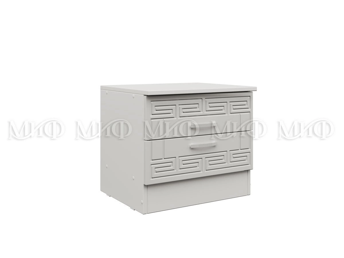 Тумба Прикроватная Афродита-1 МДФ- 2 шт (Ш-400 x В-466 x Г-430 мм) Белый Глянец