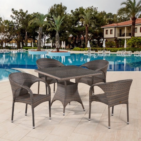 Комплект плетеной мебели T220BG/Y290BG-W1289 Pale 4Pcs