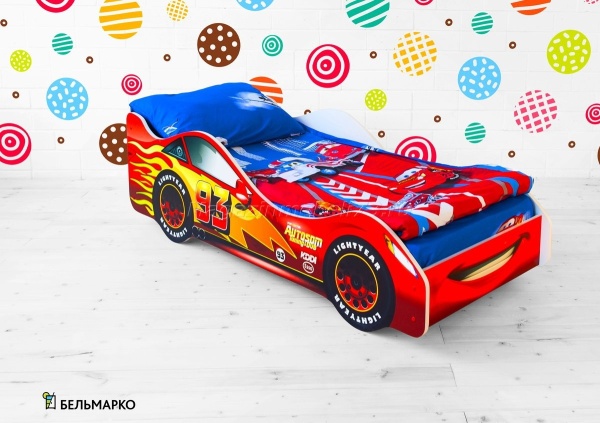 Детская кровать-тачка ТАЧКА КРАСНАЯ