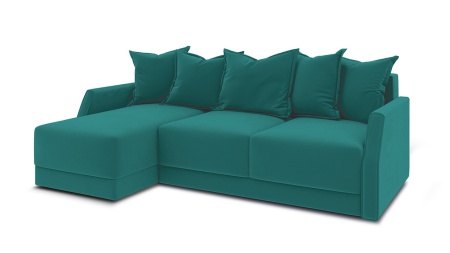 Диван Угловой Люксор Slim Т1 Разные Цвета/Д-2330 х Ш-1650 х В-830 мм