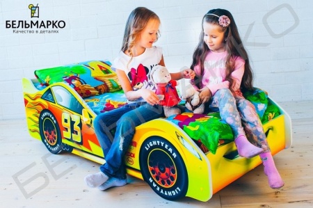 Детская кровать-тачка ТАЧКА ЖЕЛТАЯ