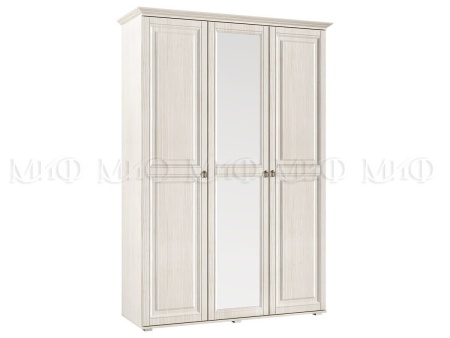 Шкаф 3-х Створчатый Элит-1 МДФ Сандал Светлый (Ш-1500 мм x В-2236 мм x Г-528 мм)