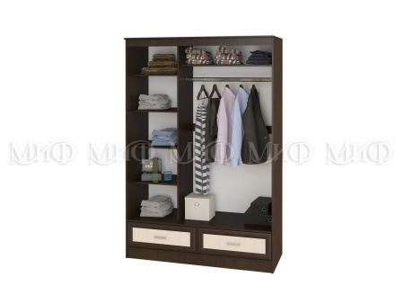 Шкаф-Купе Мальдива Венге/Белфорт (Ш-1500 х В-2200 х Г-580 мм)
