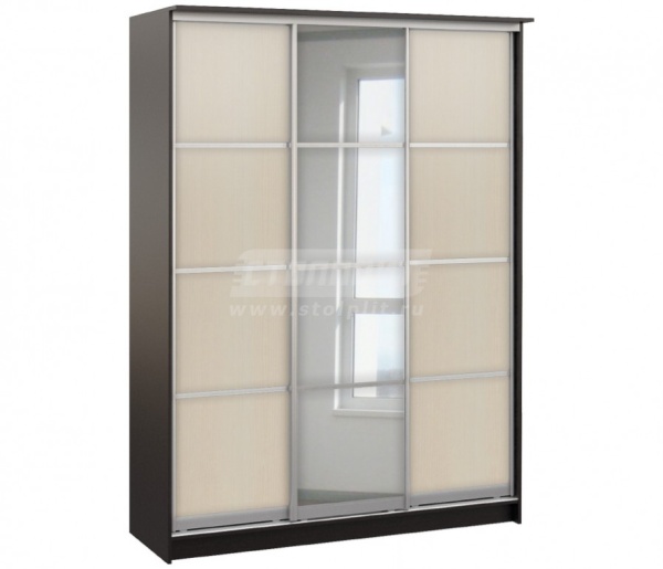 Шкаф 3-х дверный СБ-1087БП Дуб Феррара