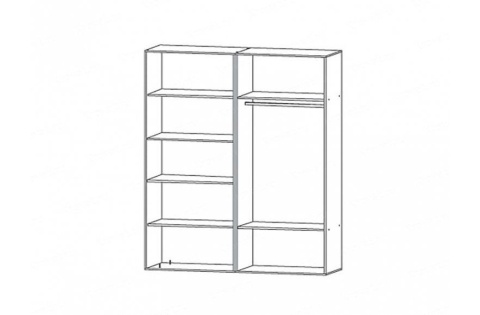 Шкаф 4-х Створчатый Каролина-2 Венге/Ясень Шимо Светлый (1,6х2,22х0,48)