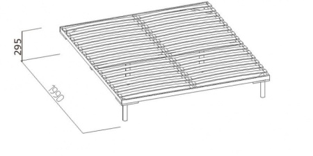 Основание Глазов универсальное с гибкими ламелями (дерево)/Разные Размеры