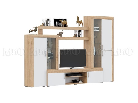 Гостиная Стася МДФ (Ш-3000 мм x В-2070 мм x Г-460 мм)/Разные Цвета