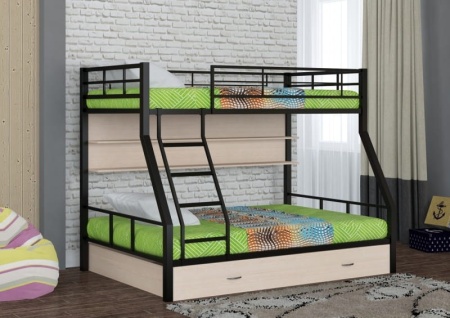 Двухъярусная кровать "Гранада 1" с полкой и ящиком