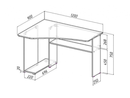 Стол компьютерный "Триан 1" угловой