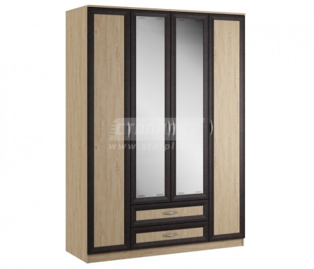 Джорджия  СБ-2280 Шкаф 4-х дверный с зеркалом