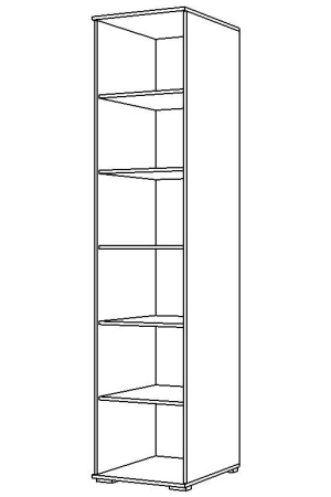 Шкаф-пенал Ницца МДФ (Ш-400 х В-2000 х Г-446 мм)/Разные Цвета
