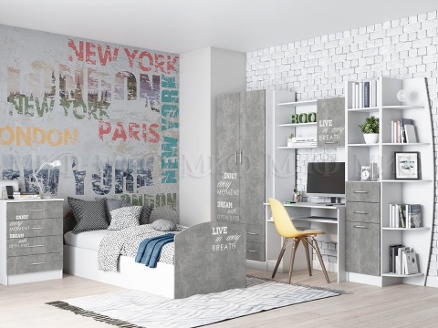 Детский Гарнитур Юниор-2 Лофт МДФ