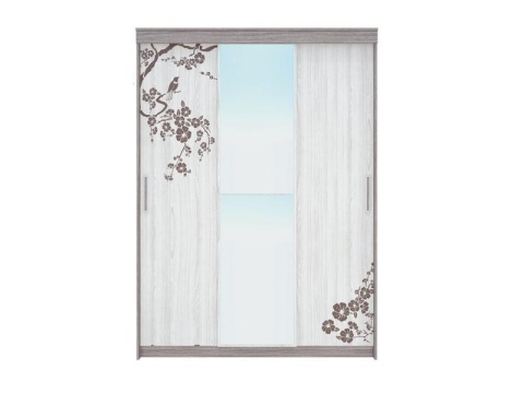 Шкаф-Купе Комфорт-8 Шимо Темный/Шимо Светлый (Ш-1600 × В-2200 × Г-587 мм)