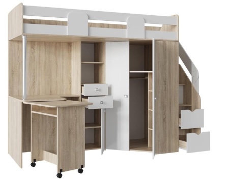 Кровать-Чердак Мийа (Д-2432хШ-1800хГ-645 мм)/Разные Цвета