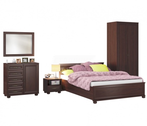 Верди спальня (шкаф 2х дв + кровать + комод + тумба)