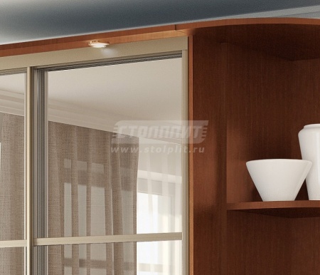 Шкаф 2-х дверный СБ-1085БП Яблоня + торц шкаф