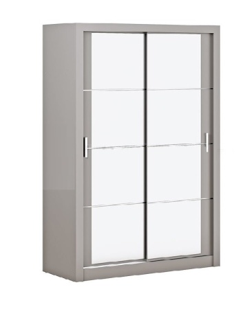 Шкаф-Купе Неаполь Серый (Ш-1500 × В-2200 × Г-616 мм)