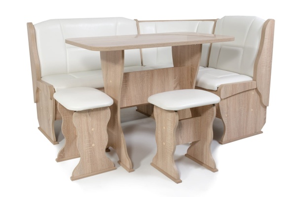 Кухонный Уголок Орхидея/Разные Цвета (Диван + Стол + Табуреты)