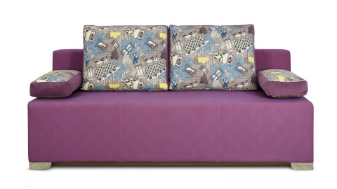 Диван «Дерби» (Maserati 18 (велюр) фиолетовый, подушка Urban (велюр) Filin)/Д-1940х Ш-860х В-760мм