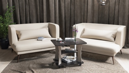 Стол Журнальный Тип 8 Венге Цаво/Дуб Белфорт/Ш-600× Д-800 × В-583 мм