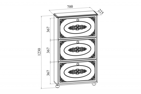 Тумба для обуви "Ассоль Plus" АС-46 (обувница)