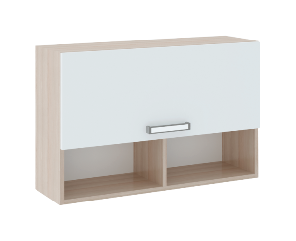 Полка навесная "Волкер" М 11 (Ш-830 х Г-234 х В-528 мм)/Ясень Шимо Светлый/Белый